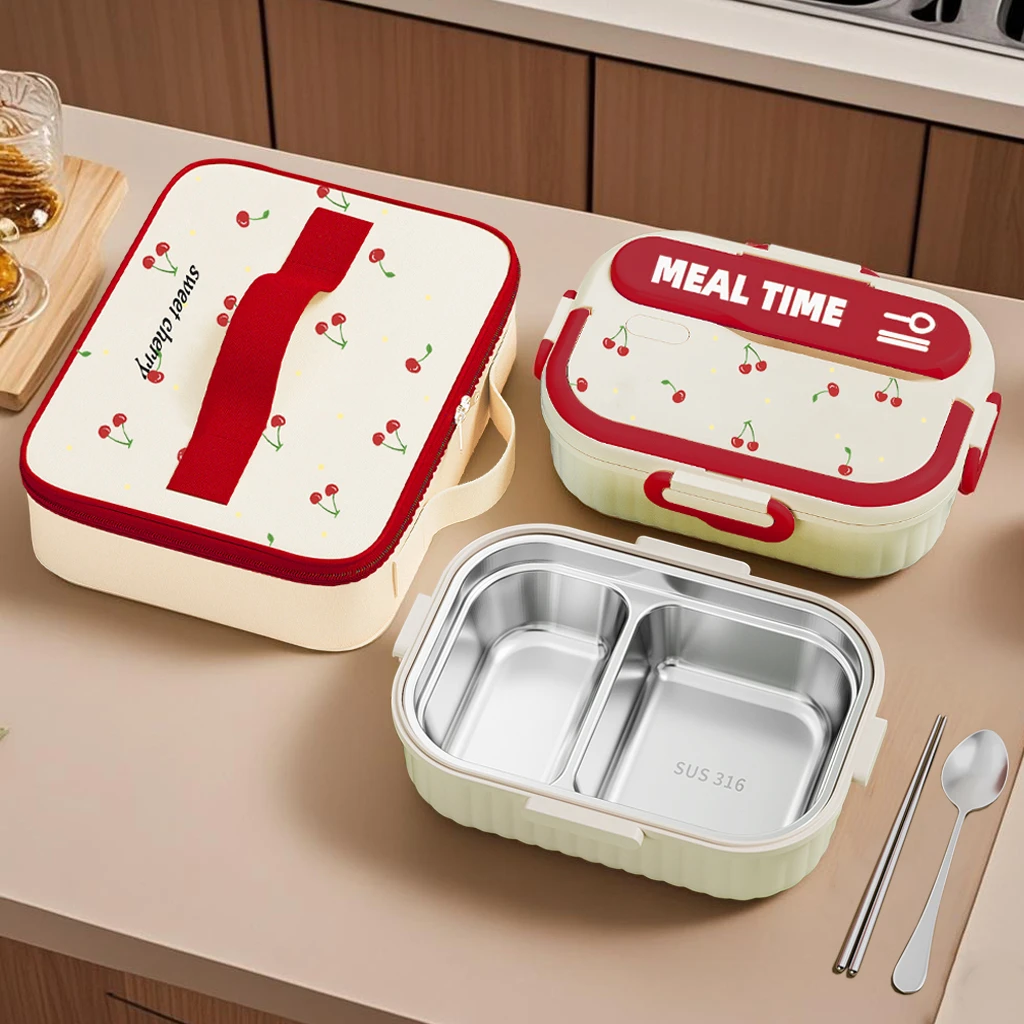 316不锈钢餐盒小学生便当盒2025新款高中生专用饭盒微波炉加热