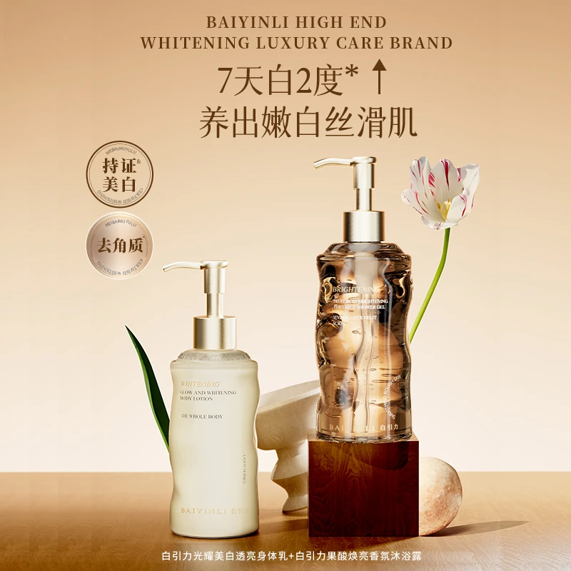 【2025重磅升级】白引力身体乳双抗美白果酸沐浴露保湿润肤持久留香