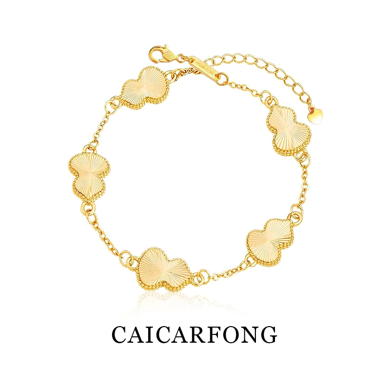 铜合金手链 新中式葫芦手链女高级金色小众精致ins小饰品百搭手链