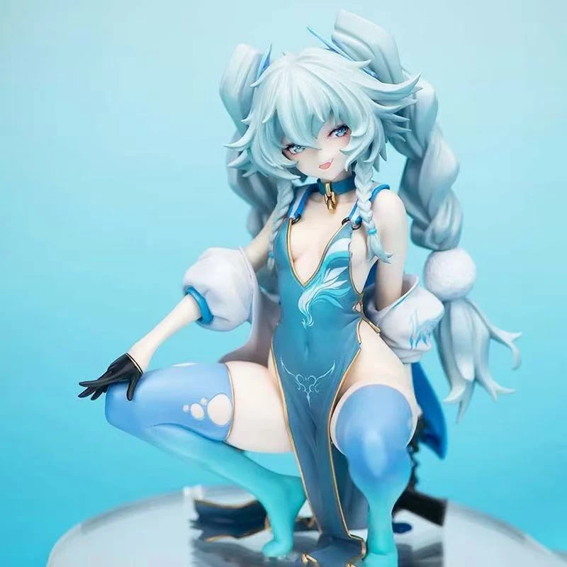 新款少女前线翠雀媚蹲姿手办双马尾美少女二次元动漫模型机箱摆件