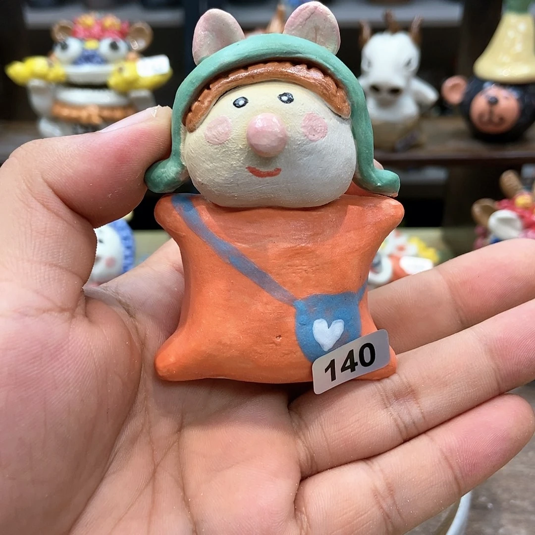 摆件直播间手工抽象陶瓷摆件140