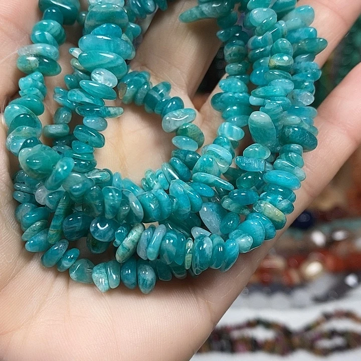 玛瑙/玉髓未镶嵌珠宝半成品天然进口天河石绕手4圈