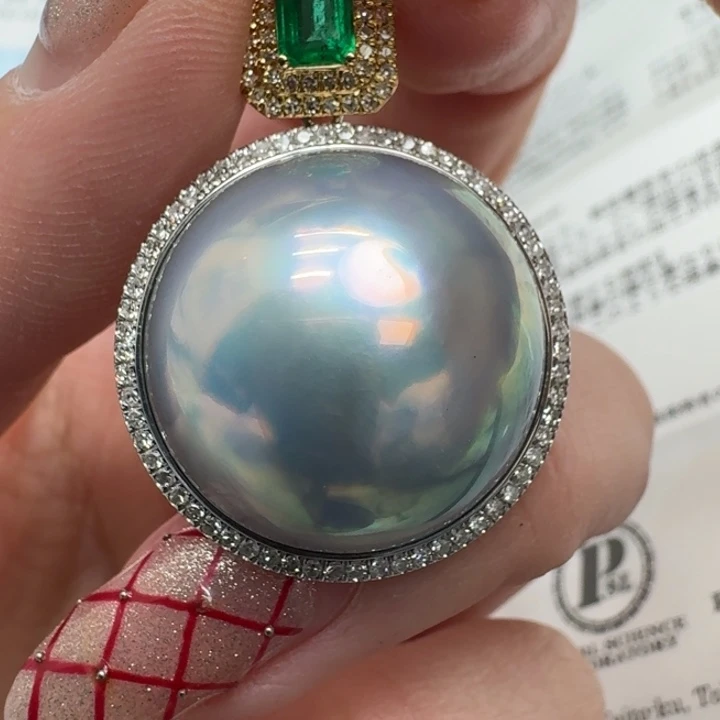 拼合珍珠（马贝珠）颈饰未镶嵌