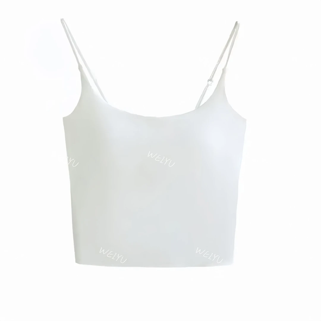 【WY】  美背~吊带可调节小背心内搭防走光带胸垫一体抹胸内衣夏季