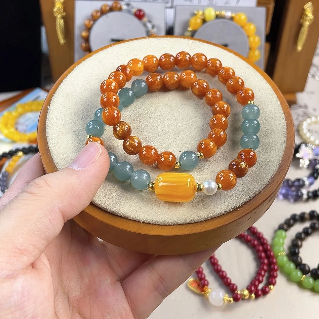 翡翠手饰银S925镀金镶嵌