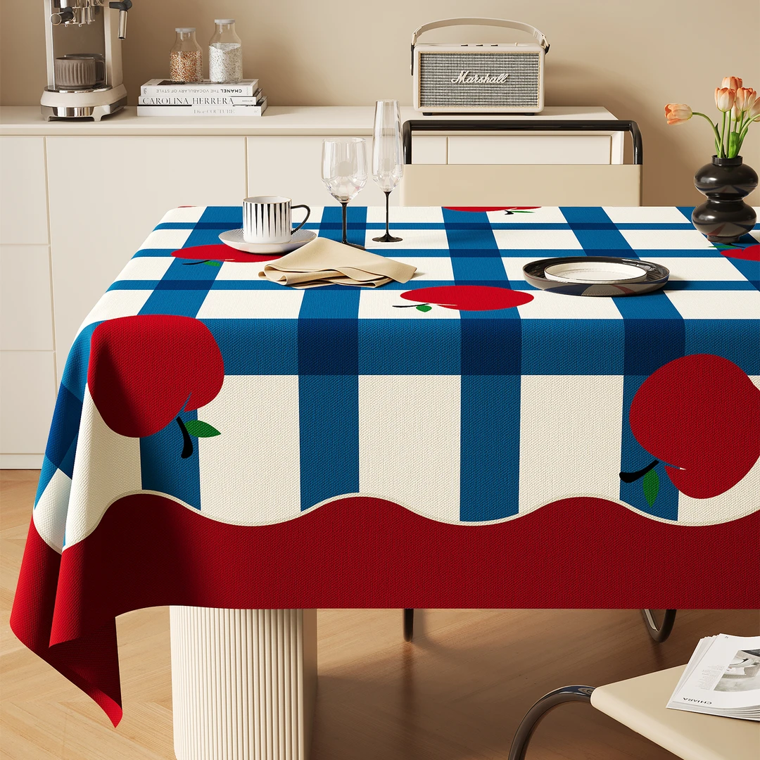 多巴胺桌布防水防油免洗轻奢高级感长方形餐桌盖布ins风茶几台布