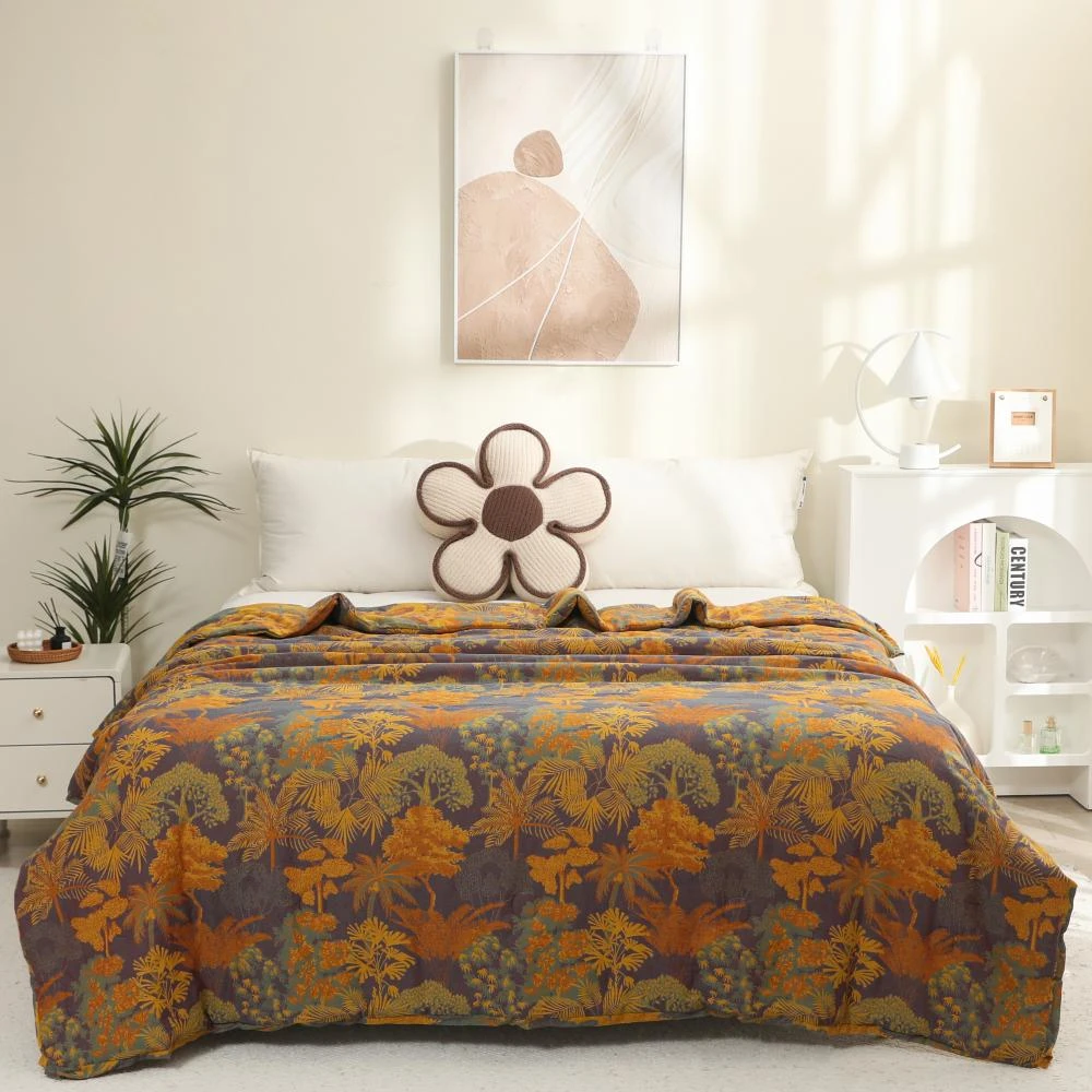 【热带雨林被子】高端A类双层纱舒适柔软亲肤多功能秋冬被。