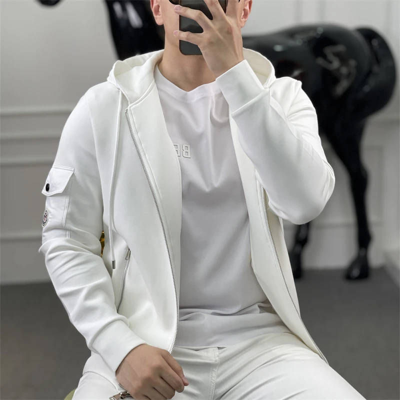 <古帝特尼>春秋新款男士潮流时尚百搭空气层连帽卫衣套装Z-8022