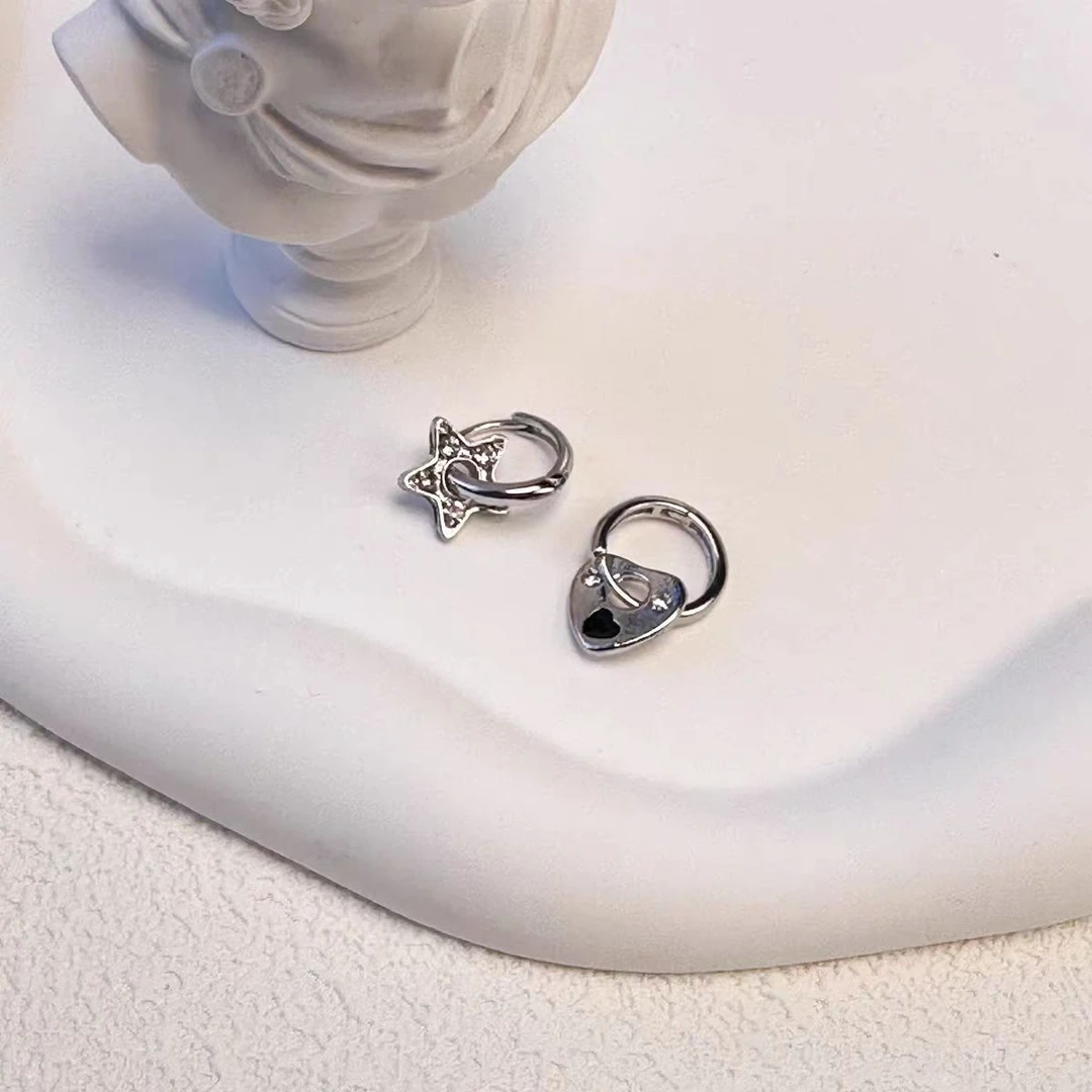 合金耳饰 BIBI【爱心五角星】耳针EH232