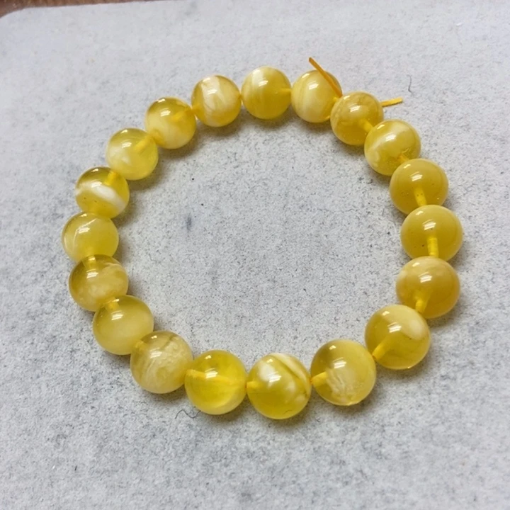 蜜蜡未镶嵌裸石手串