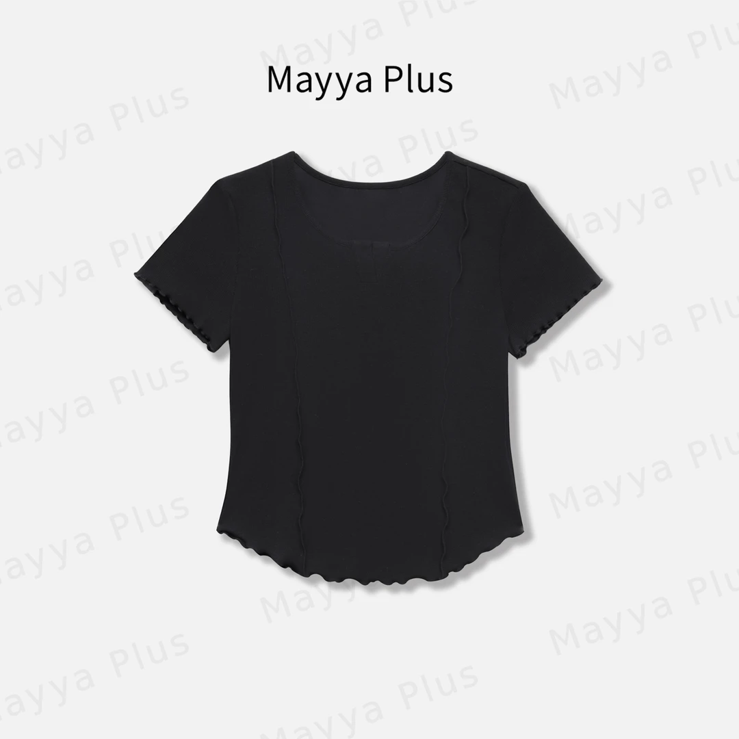 【贝洛】轻奢气质显瘦欧若风T恤32526578