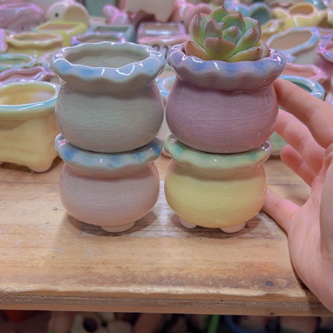 陶瓷花盆当场满12包邮