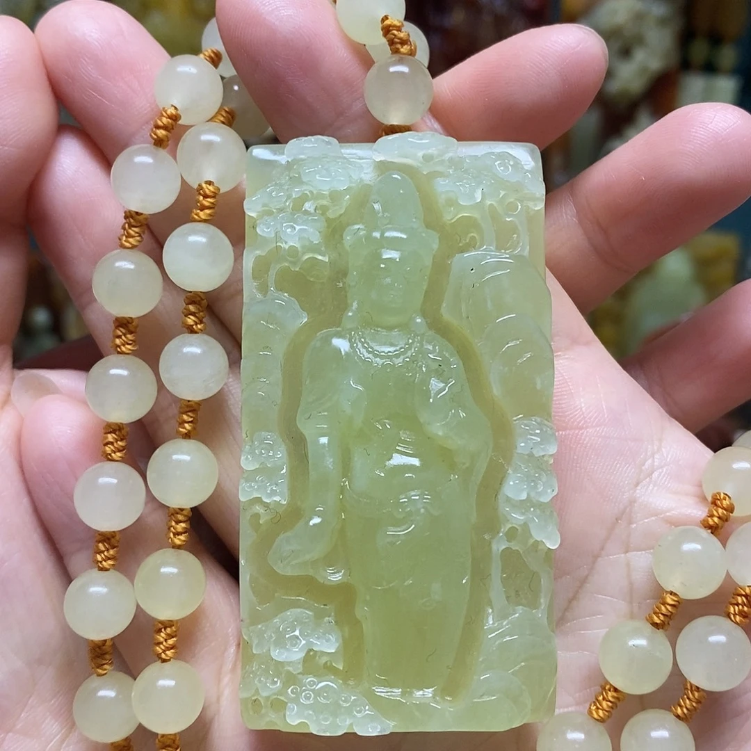 岫玉未镶嵌吊坠(赠链)