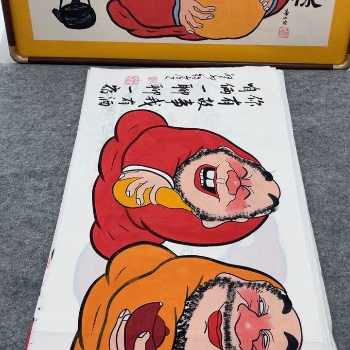 国画手绘禅意画一物一拍