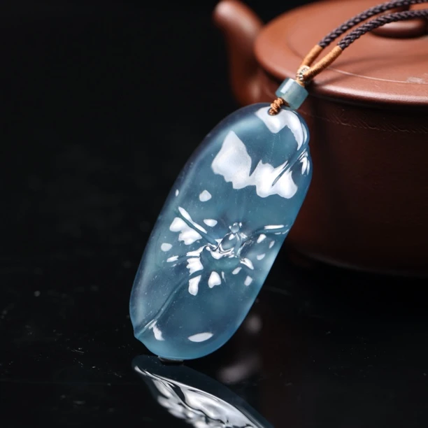 天然A货翡翠形意悟道  尺寸57.4*31.2*5