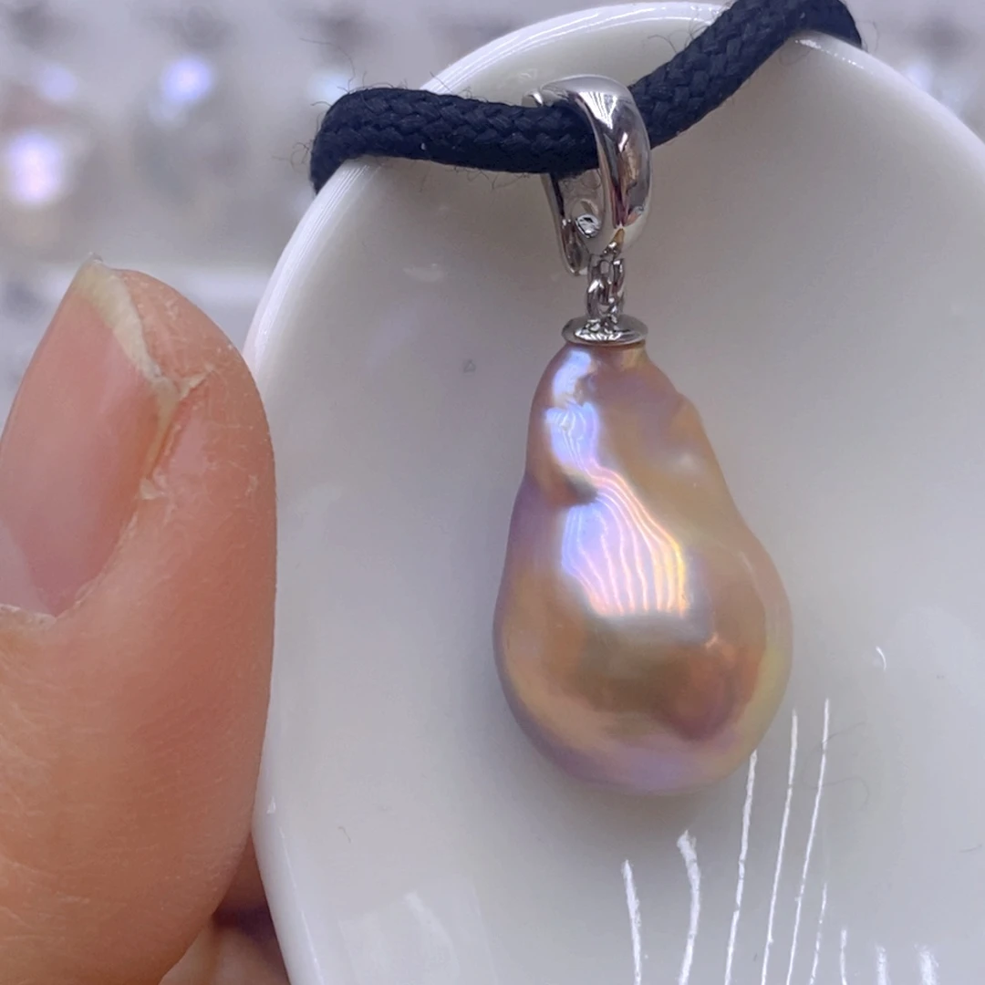 淡水珍珠颈饰银S925镶嵌