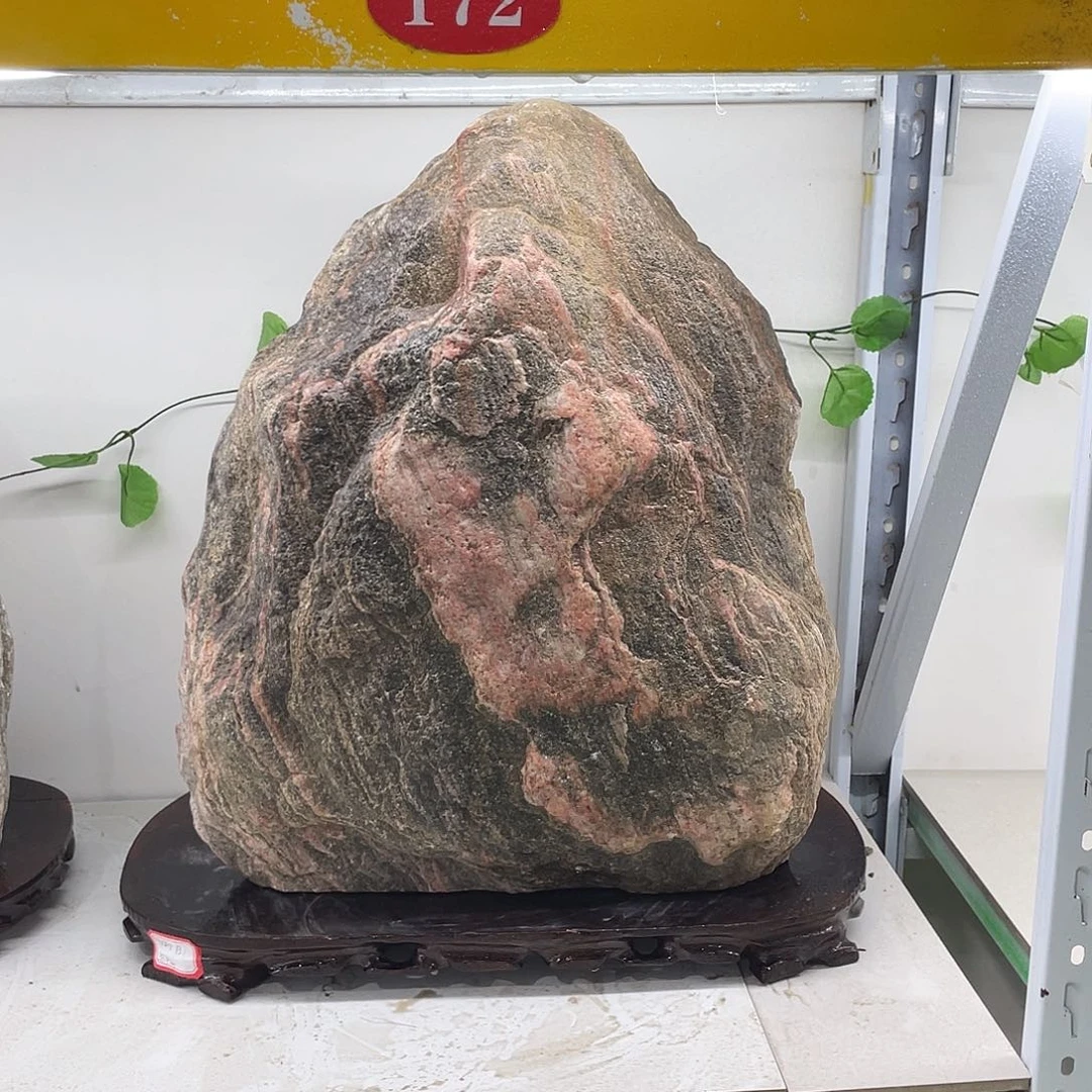 没***了石材靠山石平安石摆件