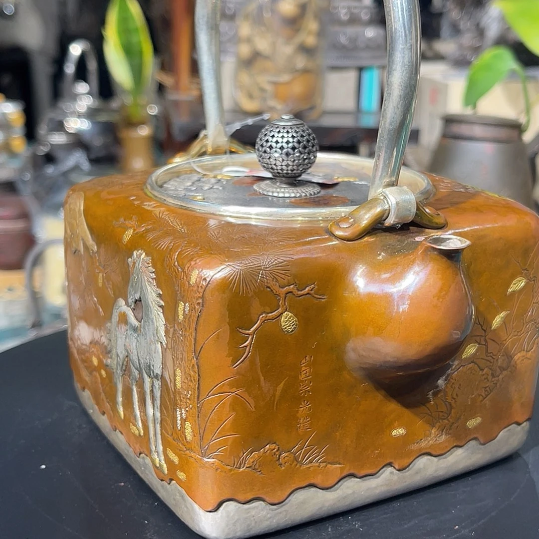 吉***4纯银名家作品老银壶