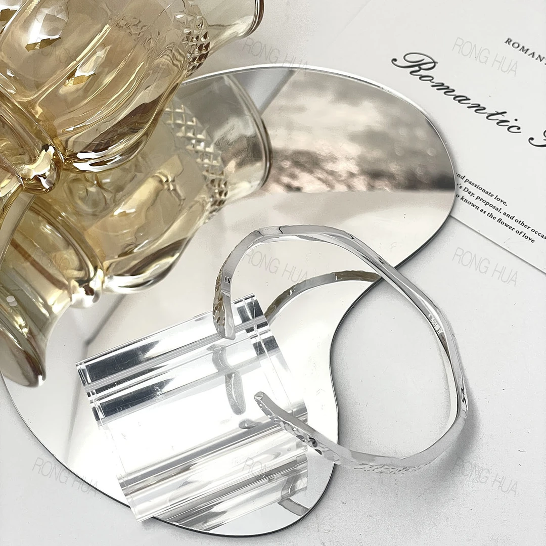 足银手镯 灵蛇碎冰冰足银波浪新品爆款开口实心镯爆闪足银9999