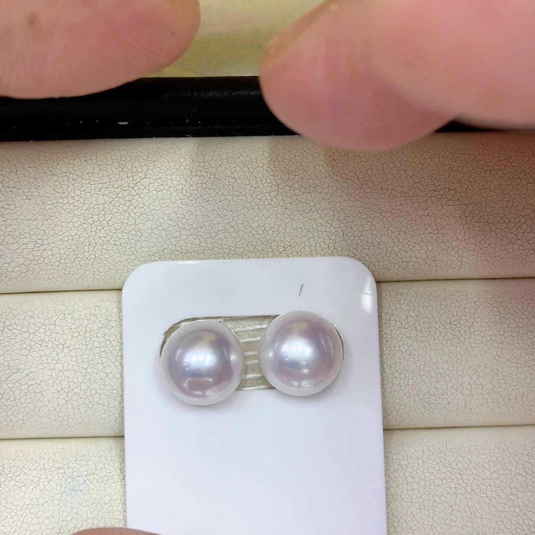 淡水珍珠耳饰18K金镶嵌福****）