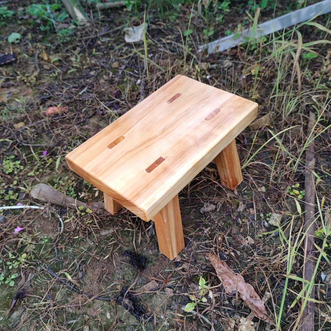 15厘米高小矮凳全杉木田园拨草凳儿童木凳洗菜洗衣凳沙发垫脚凳