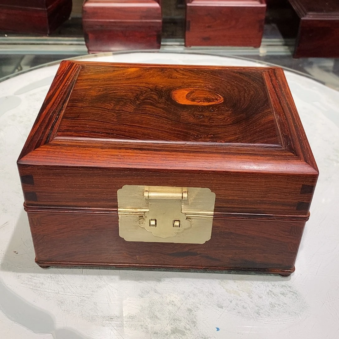 微凹黄檀（南美大红酸枝）独板首饰盒18/14/9.5