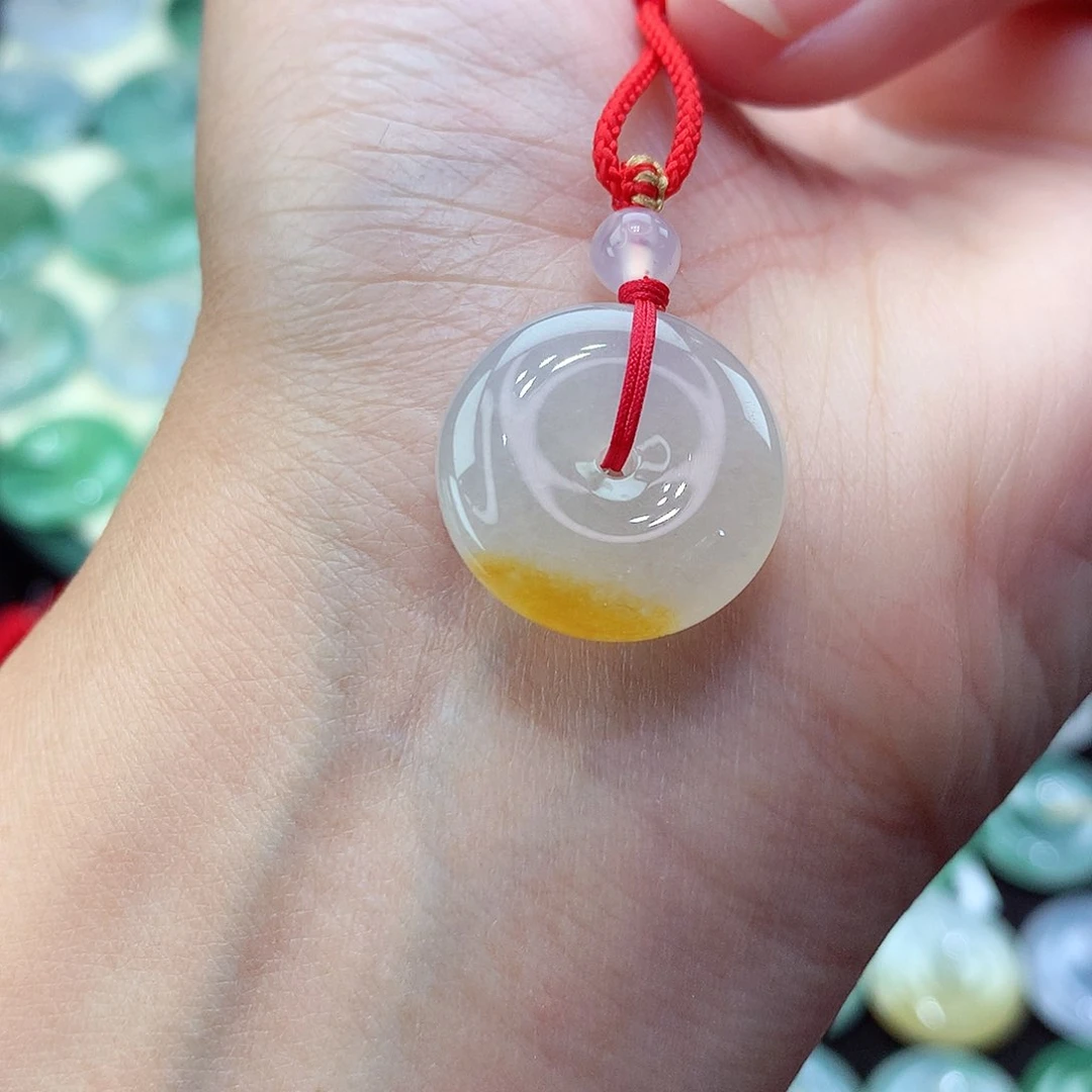 翡翠颈饰未镶嵌5尺寸19.1-6.1