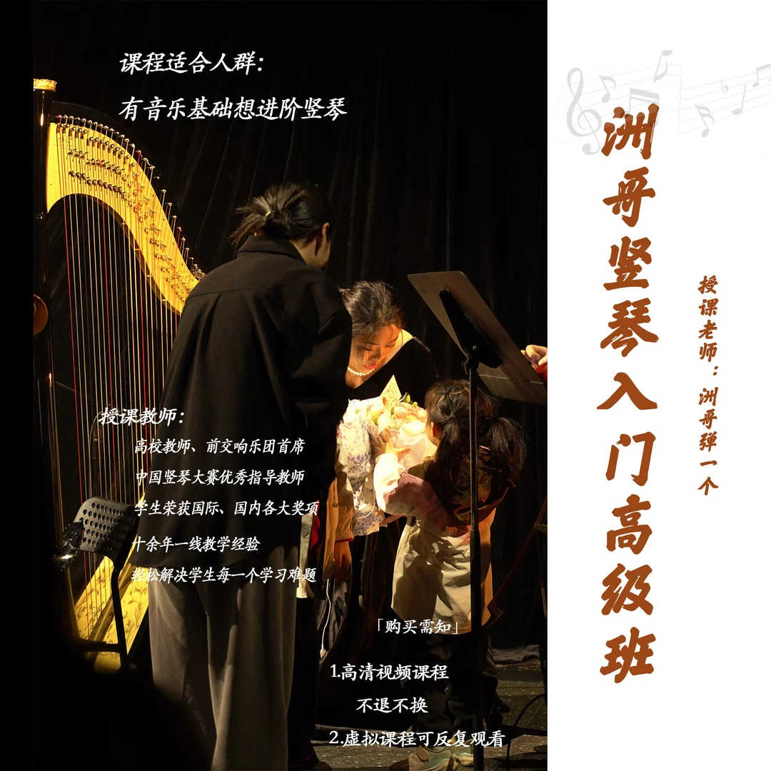 【1年指导】洲哥竖琴入门高级班