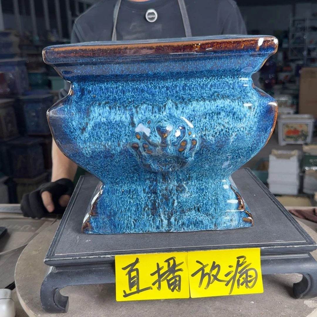 石湾花盆面宽24，高23