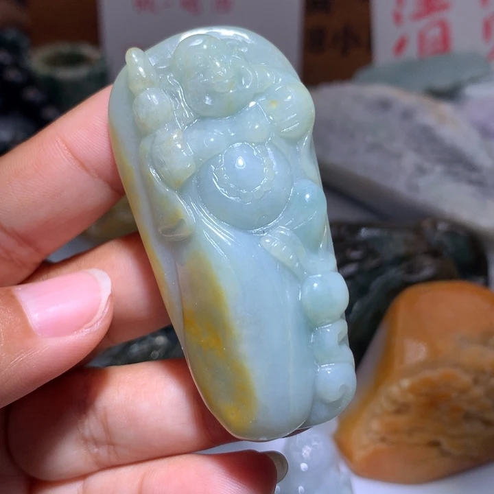 翡翠未镶嵌颈饰保真天然A货翡翠