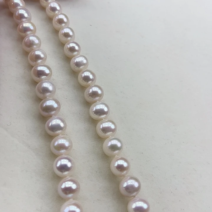 淡水珍珠银S925镶嵌项链➕9高品极光炫彩