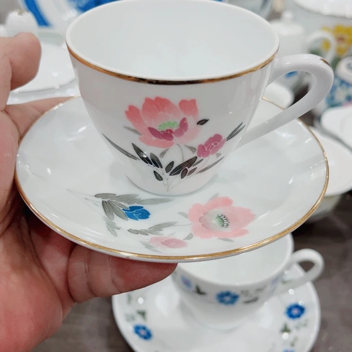 杯釉下五彩的瓷器和瓷器