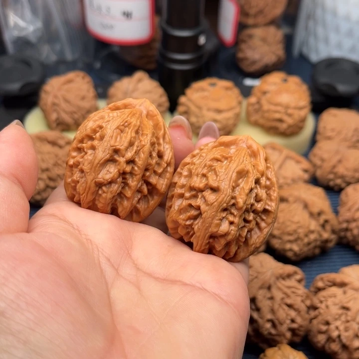 吊坠文玩核桃红锦鲤39