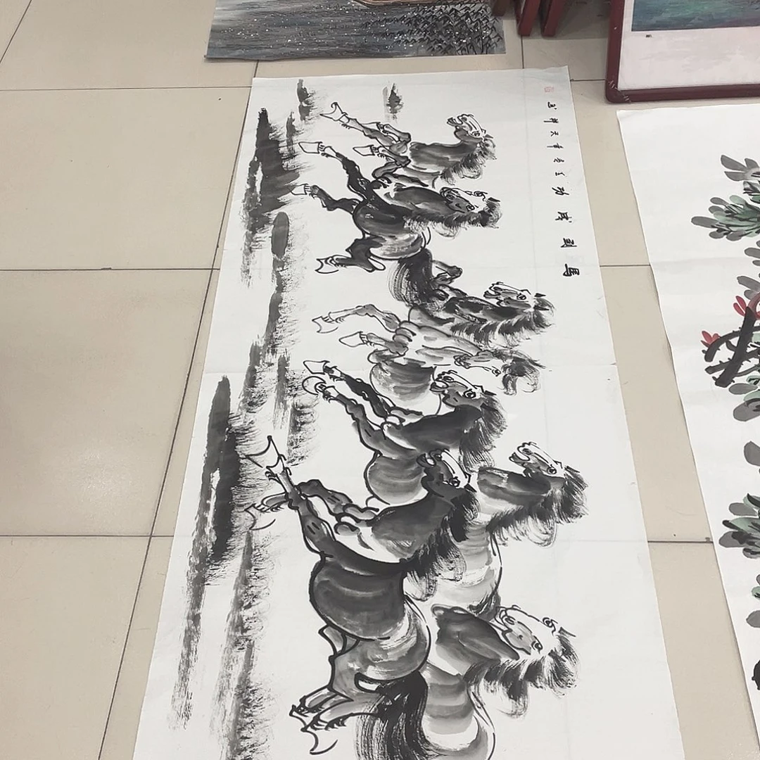 国画纯手绘山水花鸟