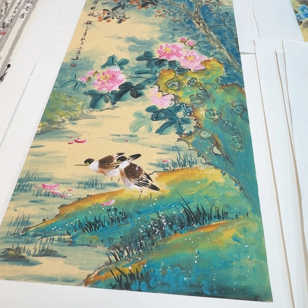 国画国画作品山水花鸟