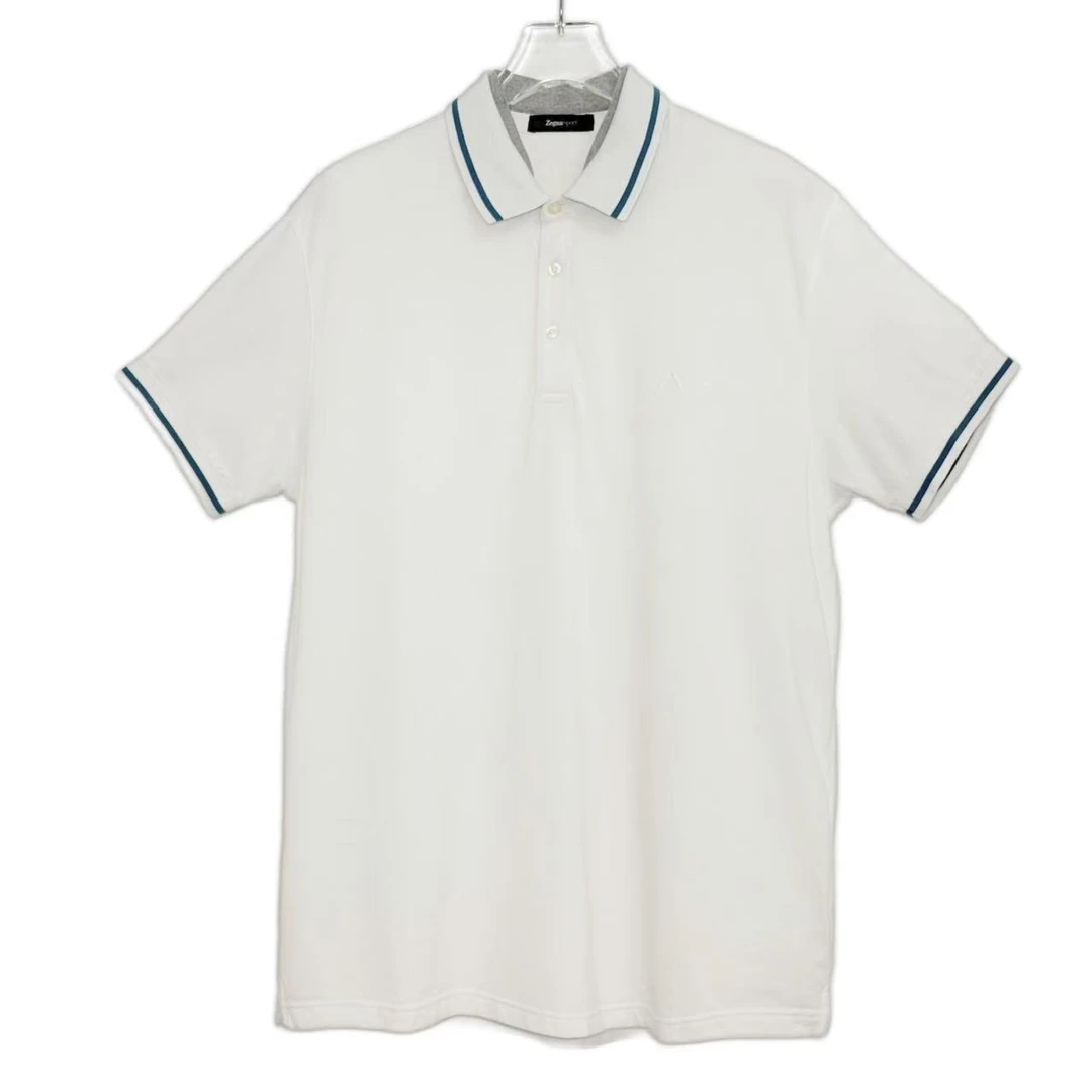 杰尼亚ZEGNA SPORT刺绣标识男士纯棉短袖POLO衫 SC340ZS655N00