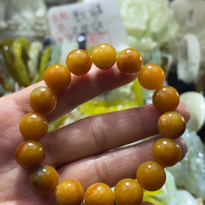 岫玉未镶嵌手链卡12