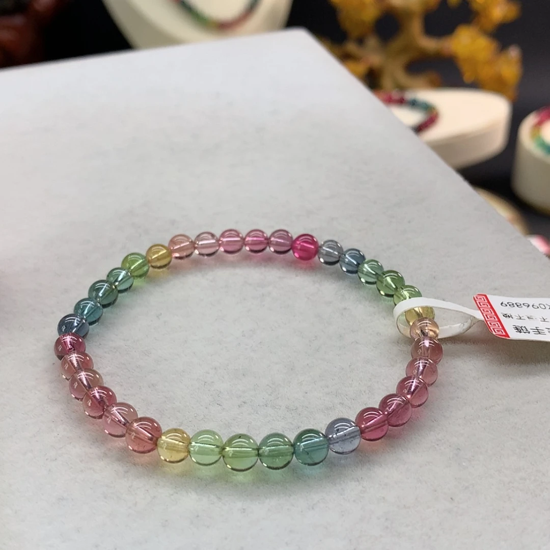 【闪购商品】未镶嵌手链碧玺荧光人鱼单圈5.8
