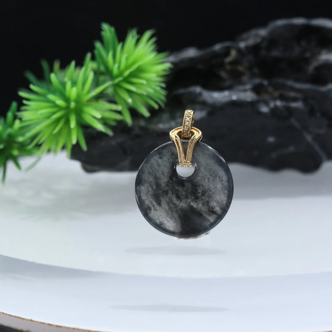 FC29天然缅甸翡翠A货18k无事牌/800201/保利厦门拍卖