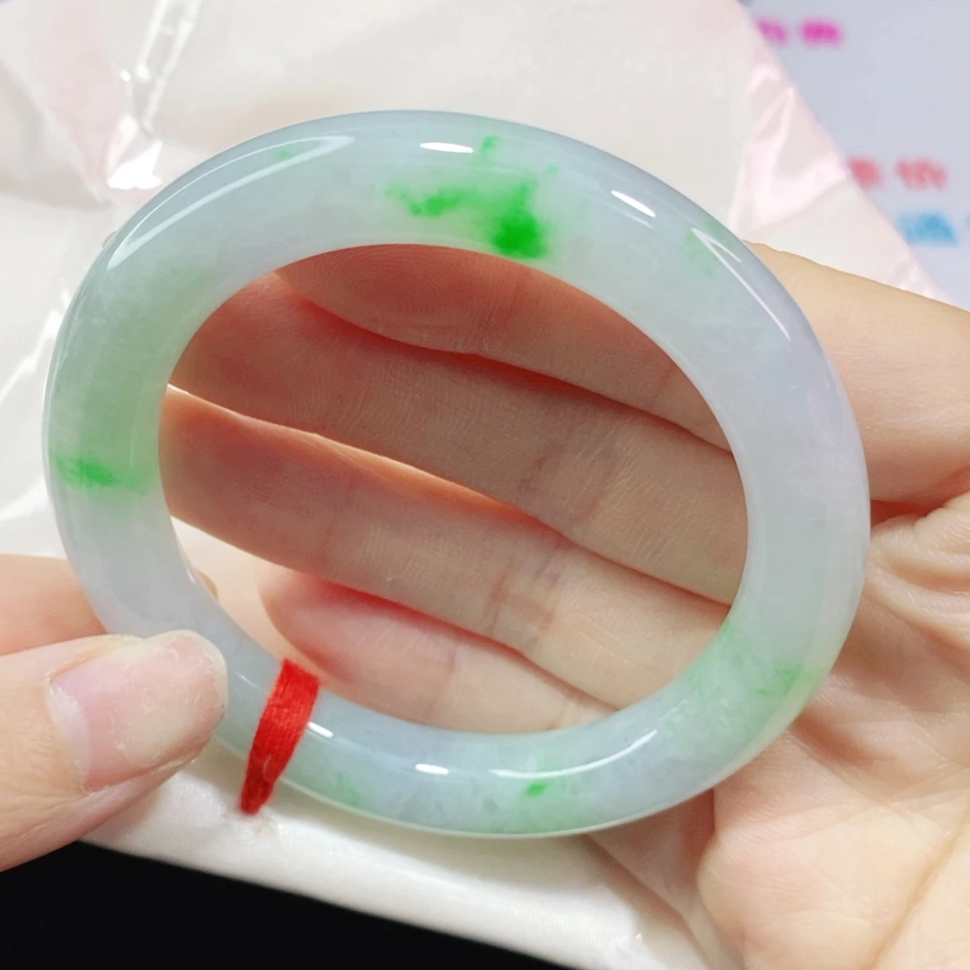 未镶嵌手镯翡翠53圆条