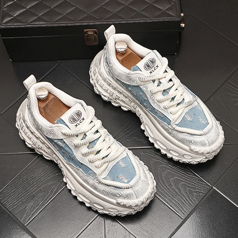 纪诗哲老爹鞋透气休闲鞋厚底百搭低帮时尚潮流亮片个性百搭男鞋子