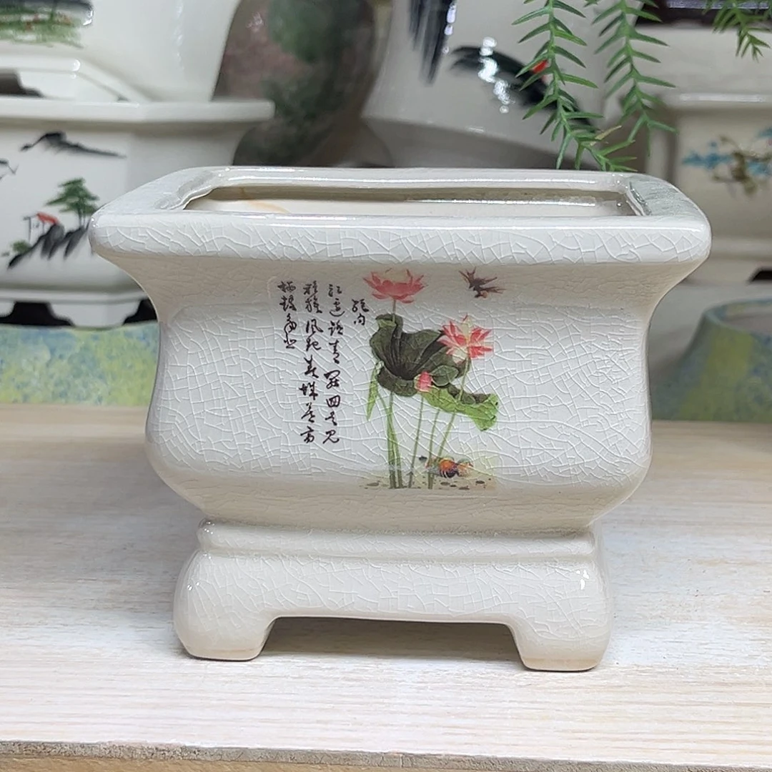 陶瓷绿植多肉微瑕花盆外口径：12*10