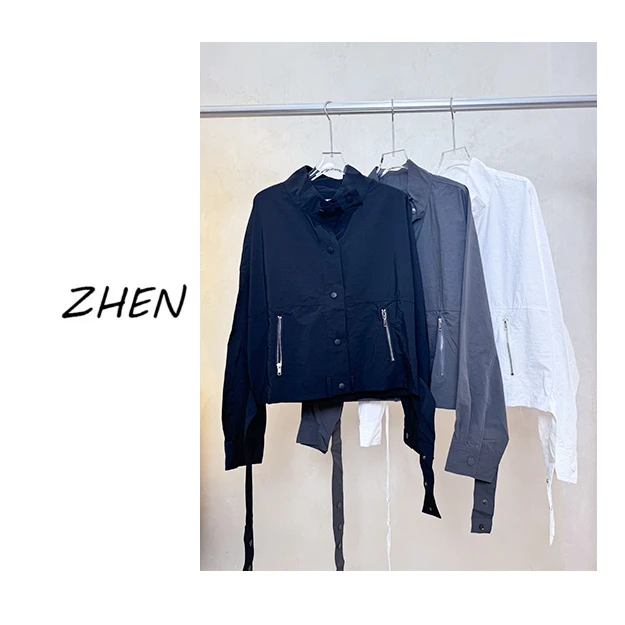 【ZHEN】25K01313 2025气质显瘦时尚百搭上新小众设计感外套