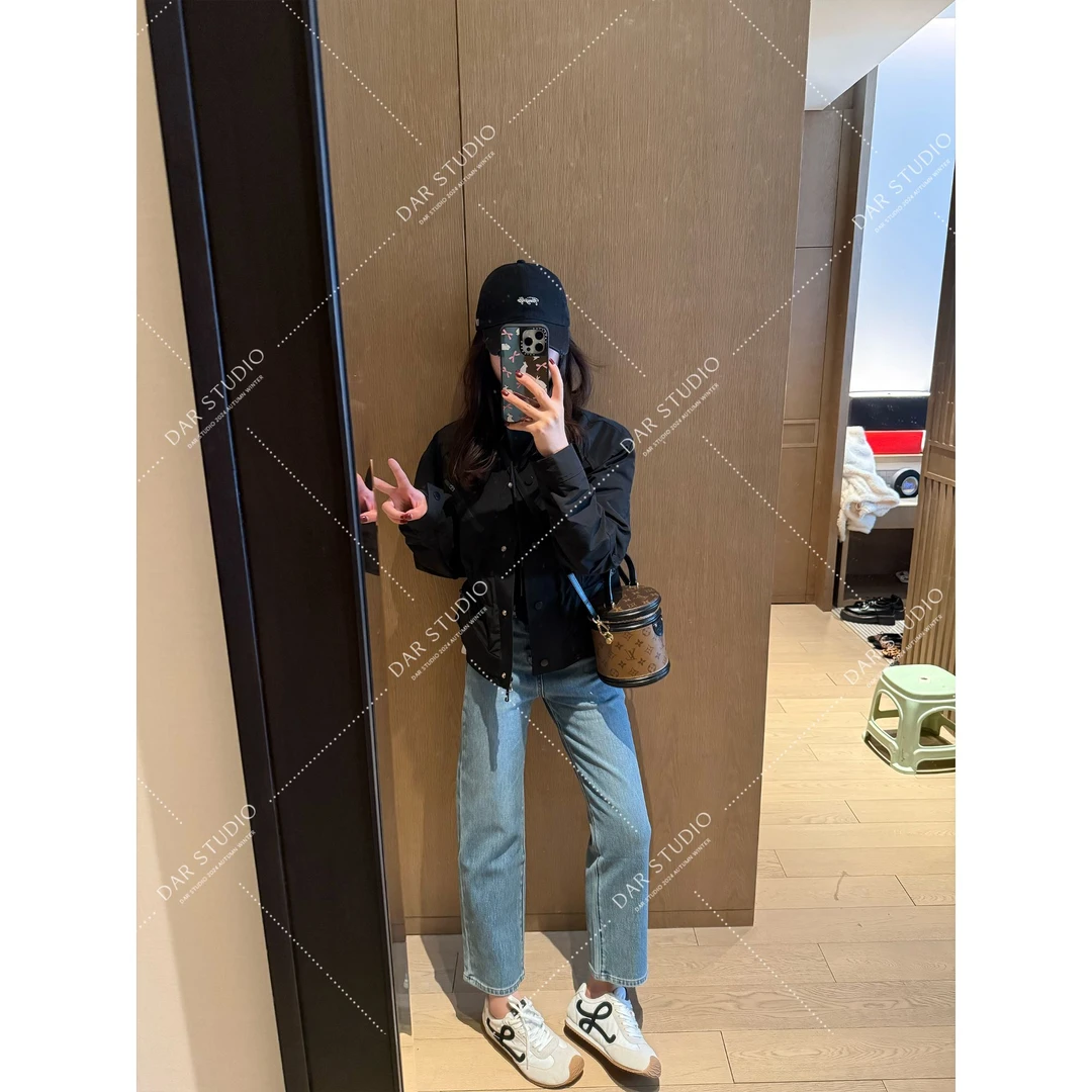 DAR STUDIO 【九分烟管裤】2025早春新款显瘦长腿牛仔裤 19101