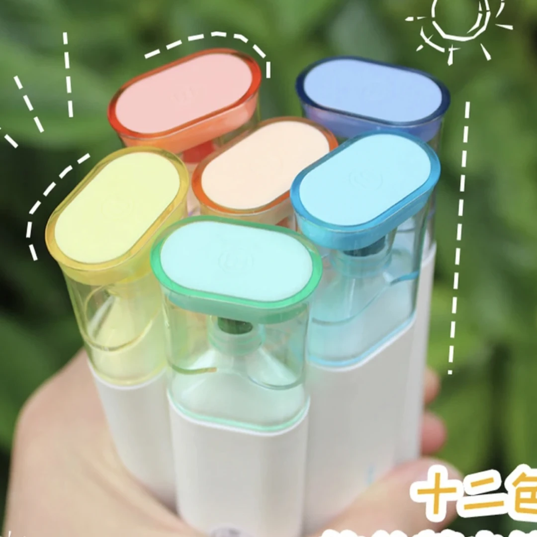 软头护眼色荧光笔学生用彩色记重点笔日系风格