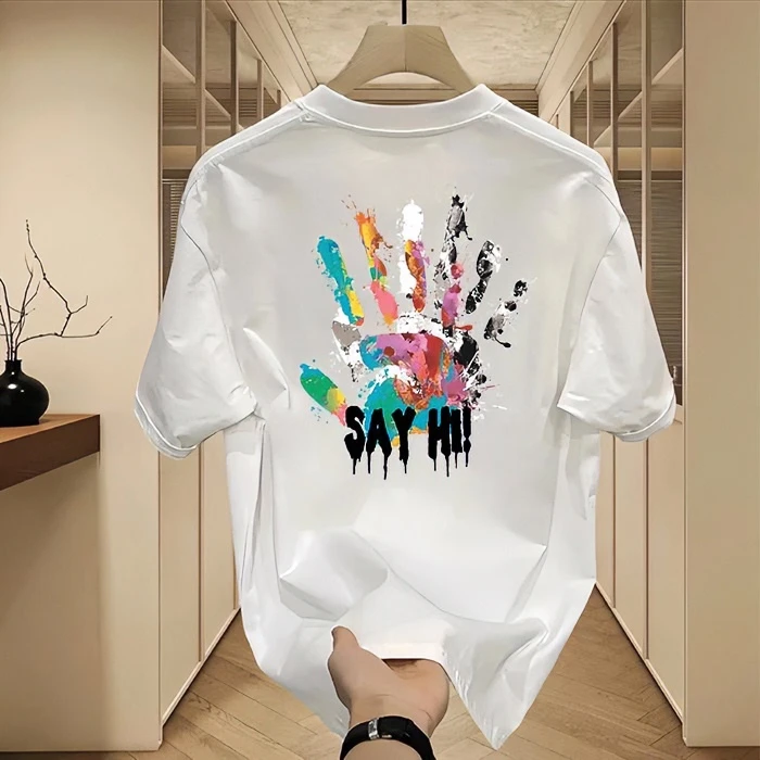 美式oversize重磅短袖T恤男女夏季新款宽松潮牌休闲纯棉百搭上衣