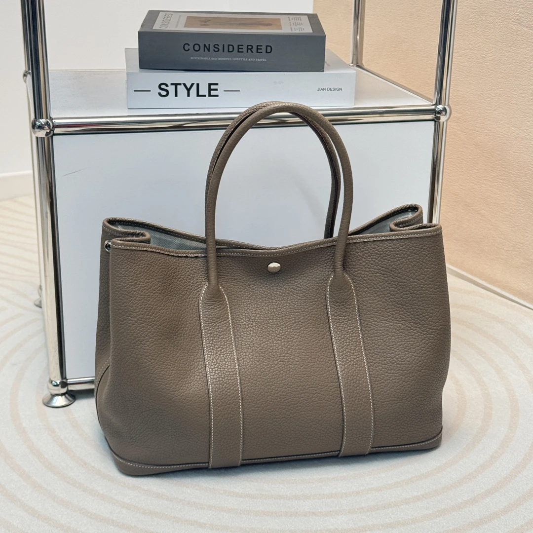 95新 Hermes/爱马仕 大象灰 银扣 tc皮 花园36/604954084