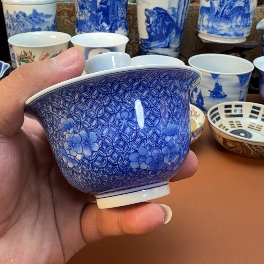 陶杯子景德镇全手工手绘陶瓷