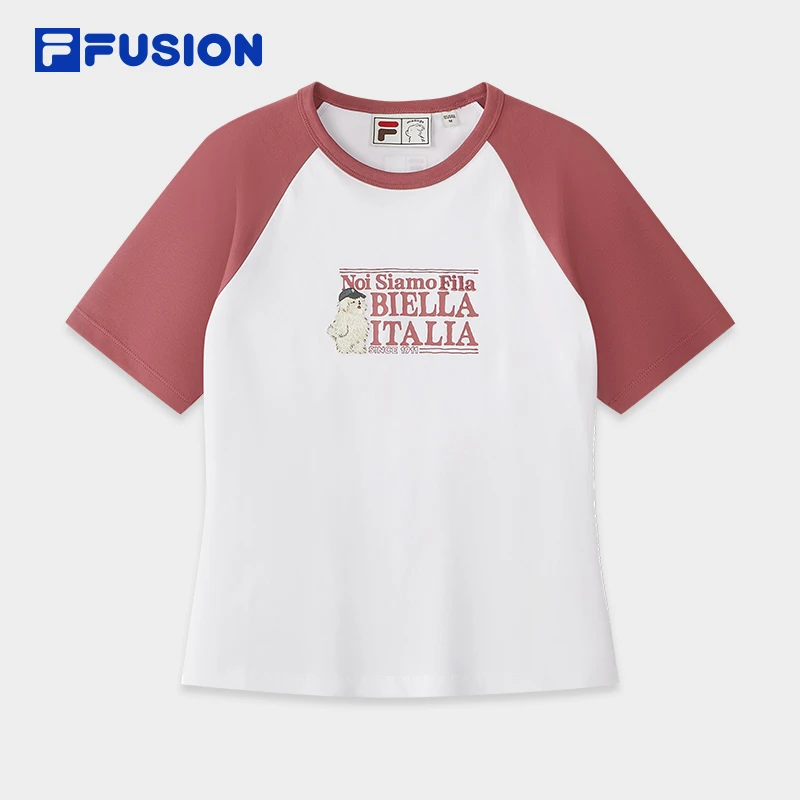 FILAFUSION|潦草小狗联名系列女士夏季新款休闲百搭T11W638102