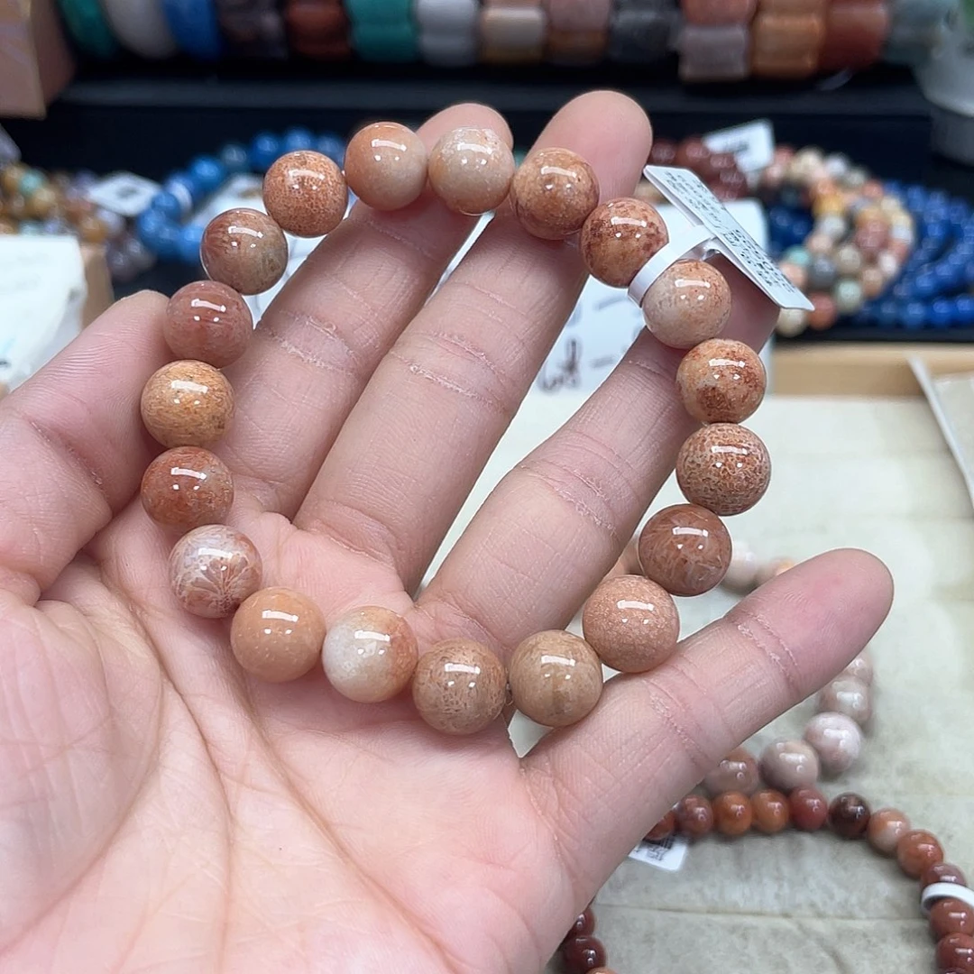 硅化珊瑚（珊瑚玉）手串未镶嵌尤**柒788